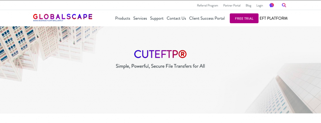 cuteftp pro file transfer application has stopped working