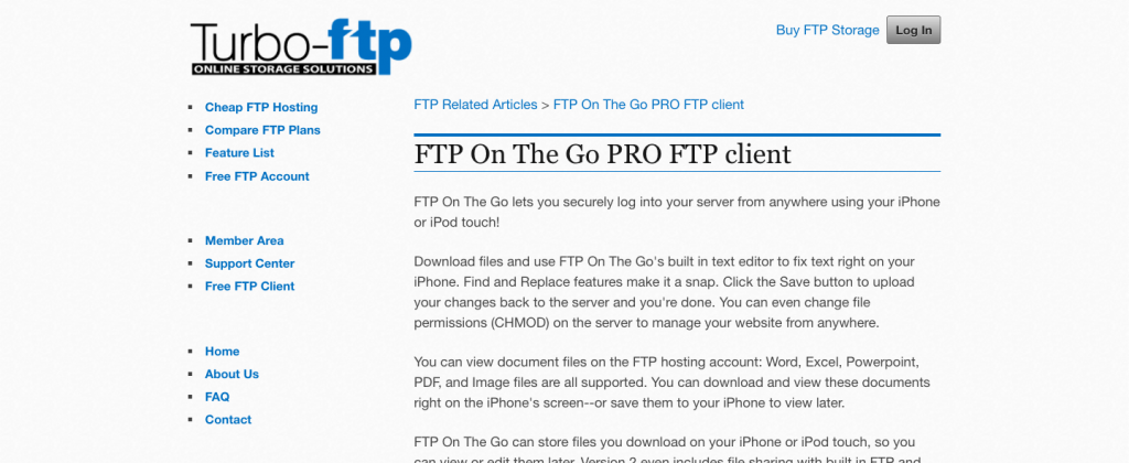 free ftp software for ipad